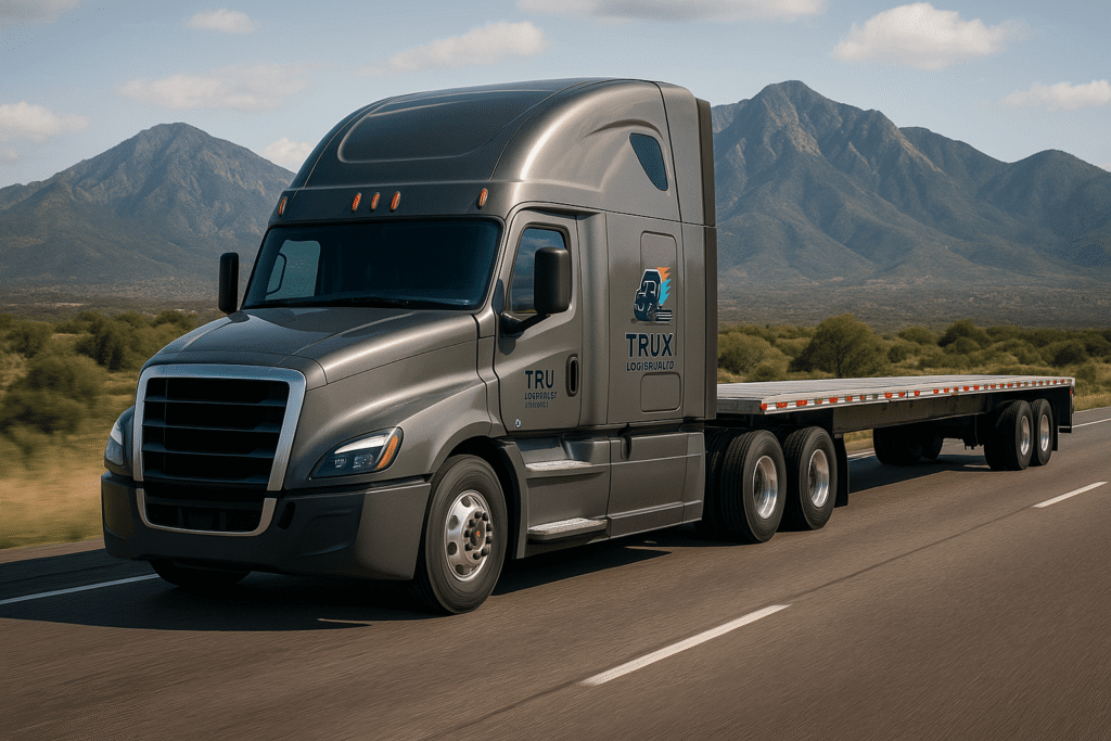 Truxi Logistics step deck dispatch services for oversized and heavy loads
